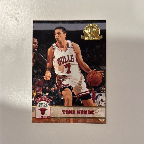 Chicago Bulls Toni Kukoc Rookie Card 50th Anniversary mint condition serial - Picture 1 of 4
